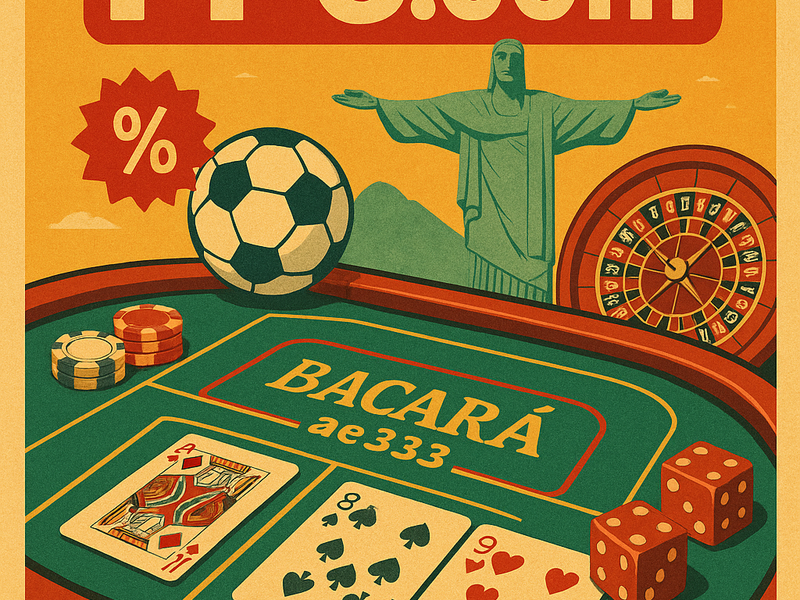 Mesa elegante de bacará em um cassino ao vivo, com fichas e cartas.